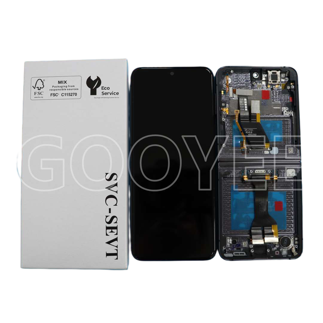 Lcd Display For Samsung Z Flip 5 Galaxy F731 Black With Frame Tft