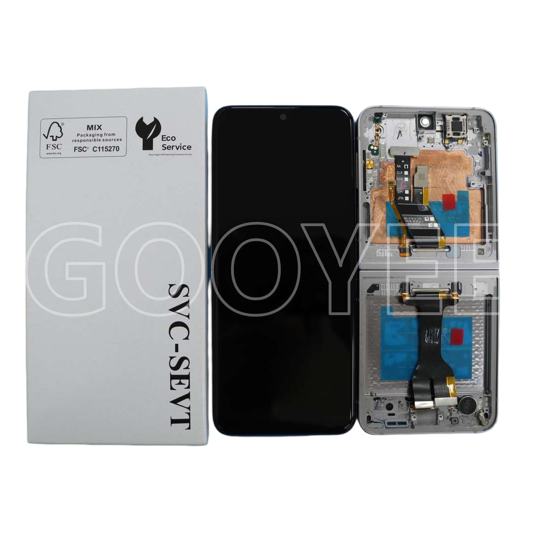 Lcd Display For Samsung Z Flip 6 Galaxy F741 Silver With Frame Tft