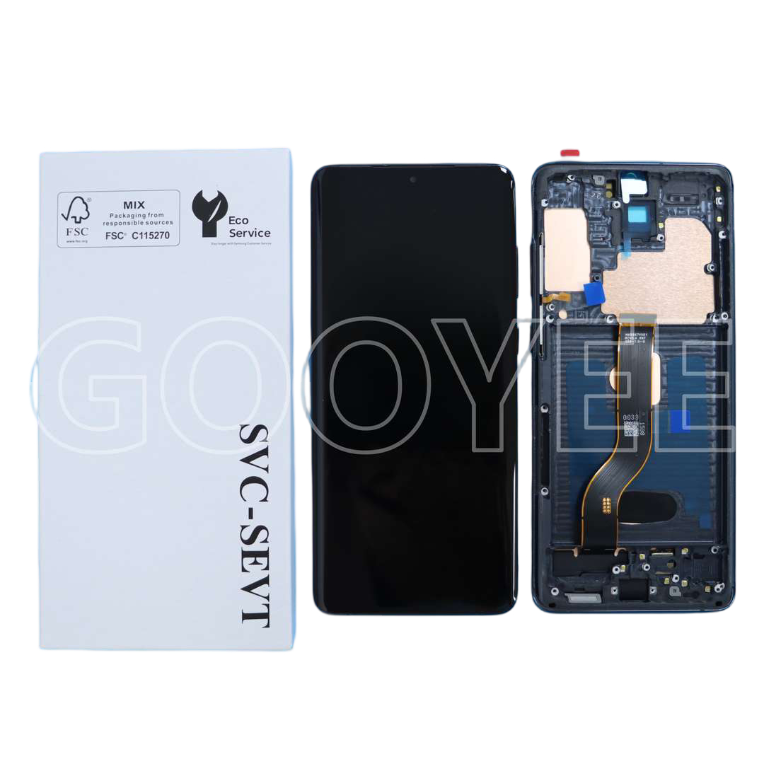 Lcd Display For Samsung S20 Plus Galaxy G985 Black With Frame Oled