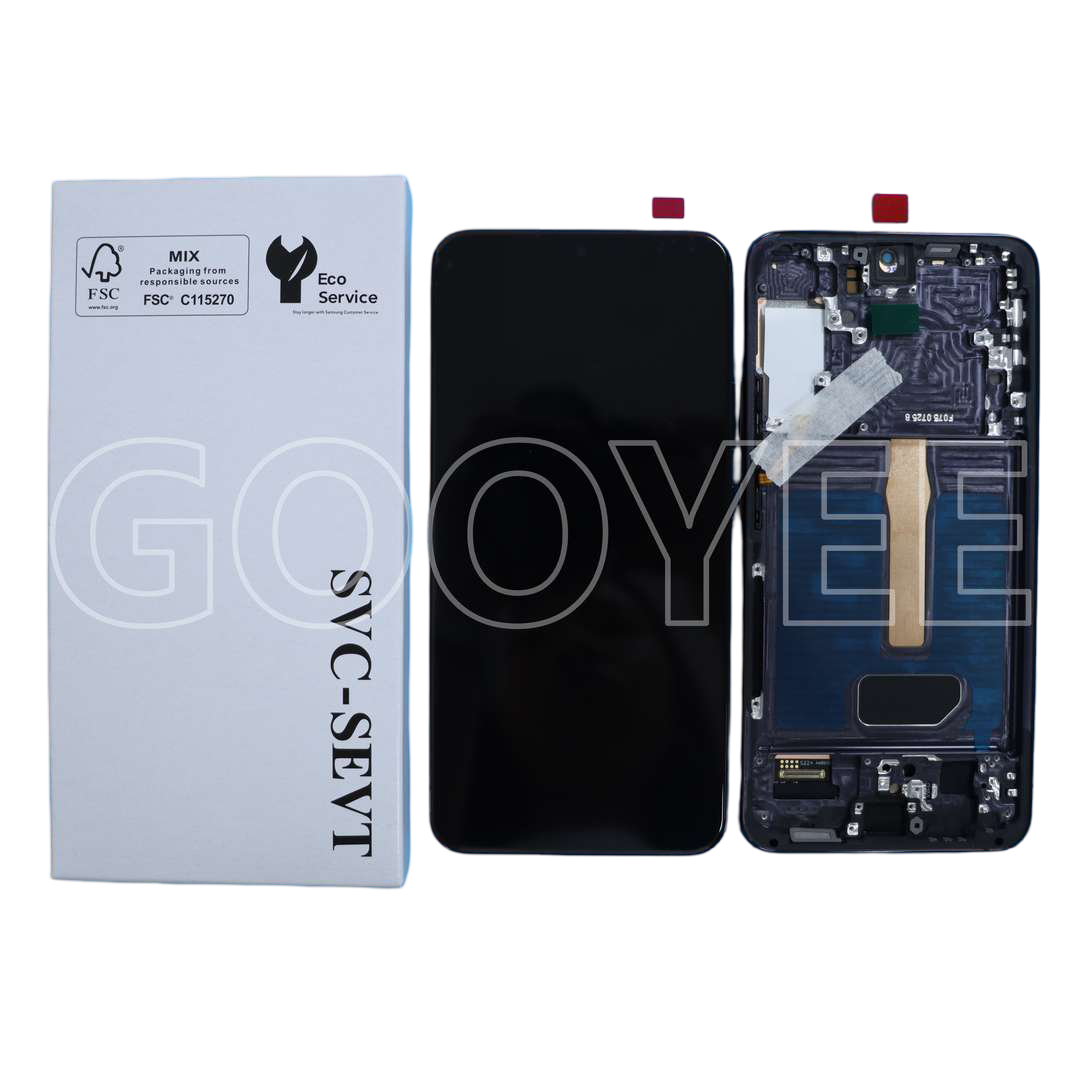 Lcd Display For Samsung S22 Plus Galaxy S906 Black With Frame Oled