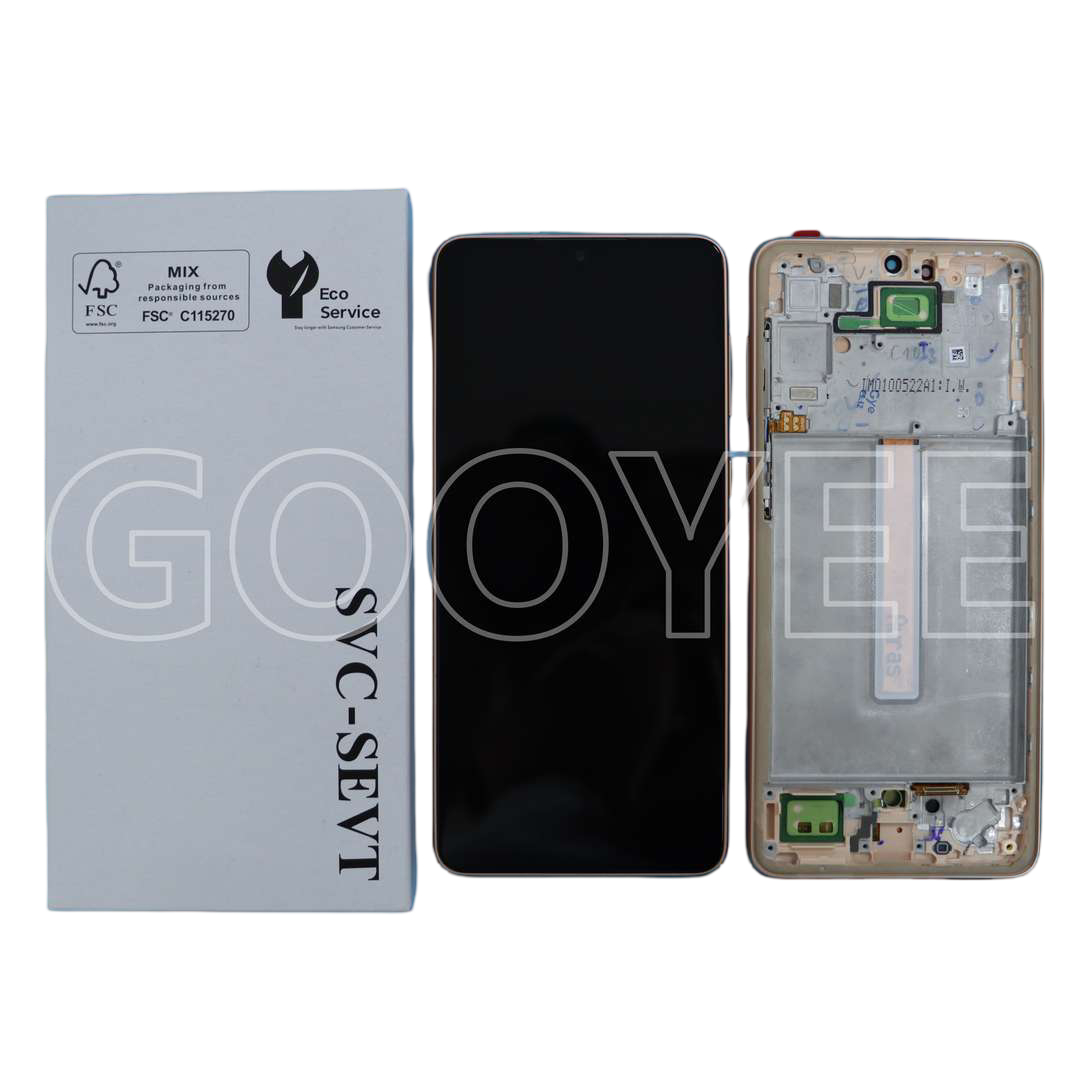 Lcd Display For Samsung A33 5G Galaxy A336 Golden With Frame Oled